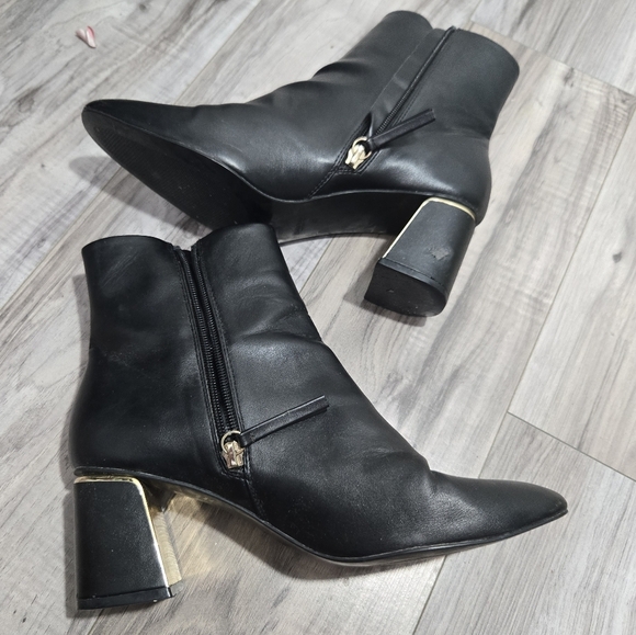 Zara Black Ankle Heel Boots Sz 40 Fit Like 8.5 - Picture 8 of 14